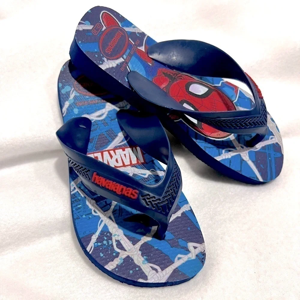 Haviana Marvel Spider Man Flip Flops Size 13C/1Y NWOT